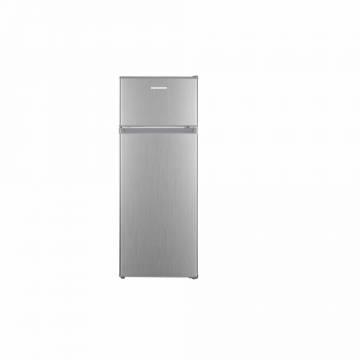 Frigider cu doua usi Heinner HF-H2206XF+, 205 l, Clasa A+, Iluminare LED, Rafturi sticla, H 143 cm, Argintiu
