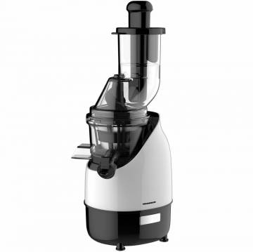 Storcator de fructe cu melc Heinner HSJ-200WH, 200 W, 75 Rpm, Tub larg 80 mm, Recipiente fara BPA, Functie reverse, Alb/Negru