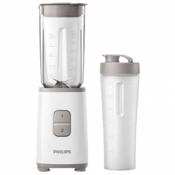 Blender Philips Daily Collection Mini HR2602/00, 350 W, recipient 1 L, 2 viteze, Alb