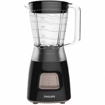 Blender Philips Daily Collection HR2052/90, 450 W, 1.25 l, Pulse, Negru