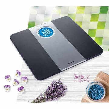 Cantar corporal de diagnostic Heinner HDS-150BKSL, 150kg, memorie 8 persoane, LCD, gradare 50g, platforma de plastic