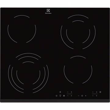 Plita incorporabila Electrolux EHF6343FOK, Vitroceramica, 4 zone gatit, Touch control, Sticla neagra