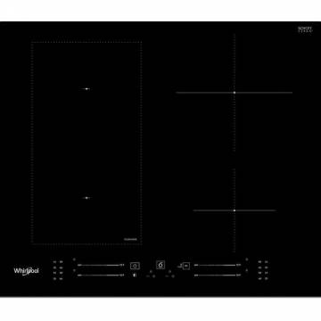 Plita incorporabila Whirlpool WLS6960BF, Inductie, 4 zone de gatit, 6th Sense, Timer, PoweManagement, Flexible Zone, 60 cm, Sticla neagra