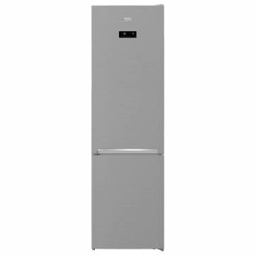 Combina frigorifica BEKO RCNA406E40ZXBN, 362 l, Clasa E, NeoFrost Dual Cooling, HarvestFresh, Everfresh+, Control touch, Raft sticle, H 203 cm, Argintiu