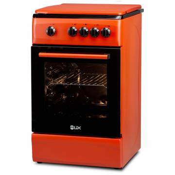Aragaz LDK 5060 Brick Red RMV NG, Gaz, 4 arzatoare, capac metalic, siguranta, 50×60 cm, caramiziu