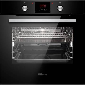 Cuptor incorporabil Hansa BOES684001, X-Type, 77 l, 9 functii, Grill, Timer electronic, Clasa A, Negru
