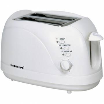 Prajitor de paine Momert 2060, 750 W, 2 felii, 6 niveluri, Alb