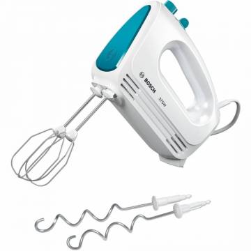 Mixer de mana Bosch MFQ2210D, 375W, 4 viteze + Turbo, Alb/Albastru