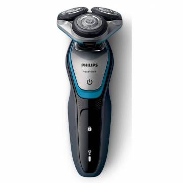 Aparat de barbierit umed si uscat PHILIPS AquaTouch S5400/26, 45 min, gri/albastru