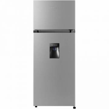 Frigider cu doua usi Heinner HF-205SWDF+, 205 l, Clasa A+, Dozator de apa, Iluminare LED, H 143.4 cm, Argintiu