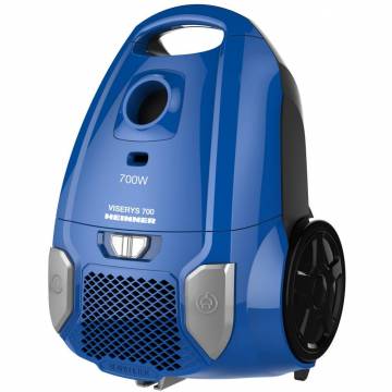 Aspirator cu sac Heinner HVC-MBL1400-V2, 700 W, sac textil, 3 L, putere variabila, HEPA 12, tub telescopic metalic, Albastru