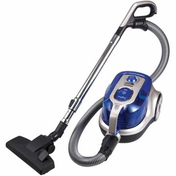 Aspirator fara sac Heinner HVC-V750BL, 750W, recipient praf din plastic 2.2L, filtrare ciclonica, filtru HEPA dublu 13, Blue / Champagne