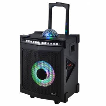 Boxa portabila Akai ABTS-80, discoball, Karaoke, negru