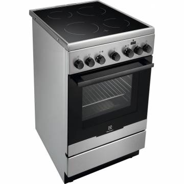 Aragaz Electrolux EKC52950OX, Electric, Plita vitroceramica, 4 zone de gatit, SteamBake, Timer, Iluminare cuptor, Grill, Clasa A, 50 cm, Inox