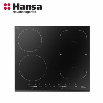 Plita incorporabila Hansa BHI68621, Inductie, 4 zone de gatit, Touch control, 60 cm, Sticla neagra