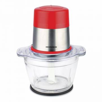 Tocator de legume Heinner HMC-D300RD, 300W, bol din inox, capacitate 2L, 2 cutite din inox, 2 viteze, angrenaj metalic, sistem de siguranta