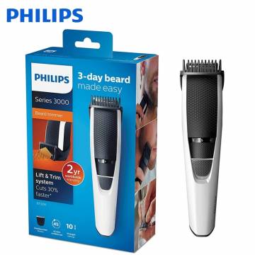 Aparat de tuns barba Philips BT3206/14, Lame din inox 0.5-10mm, Alb/Negru