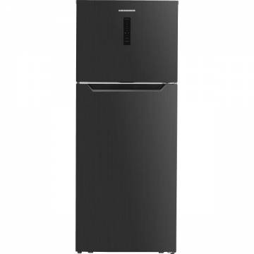 Frigider cu doua usi Heinner HF-H415NFDXF+, Full No Frost, Clasa F, 415L, Inox antracit