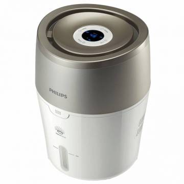 Umidificator de aer Philips HU4803/01, Tehnologie NanoCloud, Rezervor 2 l, 220 ml/h, Alb/Gri
