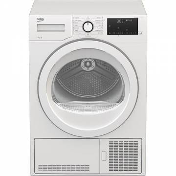 Uscator de rufe Beko DU9139TA, Condensare, 9 kg, Clasa B, Aquawave, Optisense, Alb