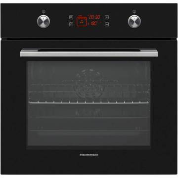 Cuptor incorporabil Heinner HBO-V6510GCDRC-GBK, 69 L, 10 functii, Multifunctional, Grill, Ventilatie, Blocare display, Timer, Display touch, Functie dezghetare, Pereti catalitici, Butoane pop-up, Clasa A, Sticla neagra