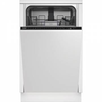 Masina de spalat vase incorporabila Beko DIS28023, 10 seturi, 8 programe, 45 cm, Clasa E, negru