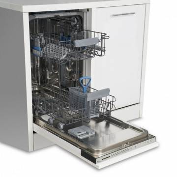 Masina de spalat vase incorporabila Heinner HDW-BI4592TE++, 10 Seturi, 9 programe, Clasa E, Half load, Buzzer Final Program, Aquastop, 45 cm