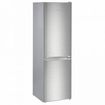 Combina frigorifica Liebherr KGF 1855, 296 l, Clasa F, SmartFrost, Iluminare LED, VarioSpace, H 181.2 cm, Inox