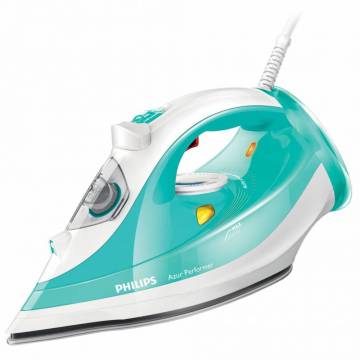 Fier de calcat Philips Azur Performer GC3821/70, Talpa SteamGlide Plus, 2400 W, 0.3 l, 160 g/min, Alb/Albastru