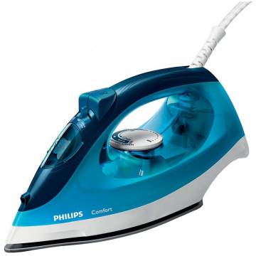 Fier de calcat Philips GC1436/20, 2000 W, 0.22 l, talpa anti-aderenta, Abur 100 gr/min, Albastru