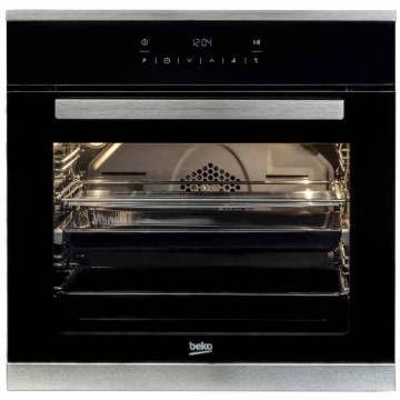 Cuptor incorporabil Beko BIR25400XMS, Electric, Autocuratare catalitica, 72 l, 12 functii, Clasa A, Grill, Timer, Negru/Inox
