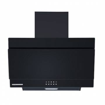 Hota incorporabila decorativa Heinner DCH-350RGBK, Putere absorbtie 276.6 m3/h, 1 motor, 60 cm, Filtru metalic, Negru + sticla neagra