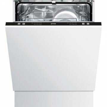 Masina de spalat vase incorporabila Gorenje GV61212, 13 seturi, 6 programe, 60 cm, Clasa E, Panou comanda negru