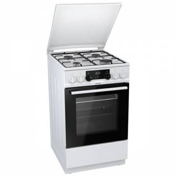 Aragaz Gorenje K5341WJ, 4 arzatoare, Mixt, 50 cm, Afisaj LED, Alb