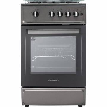 Aragaz Daewoo DCK-5G3AG, 4 arzatoare, Gaz, Grill, Rotisor, 50 cm, Arsenic Grey