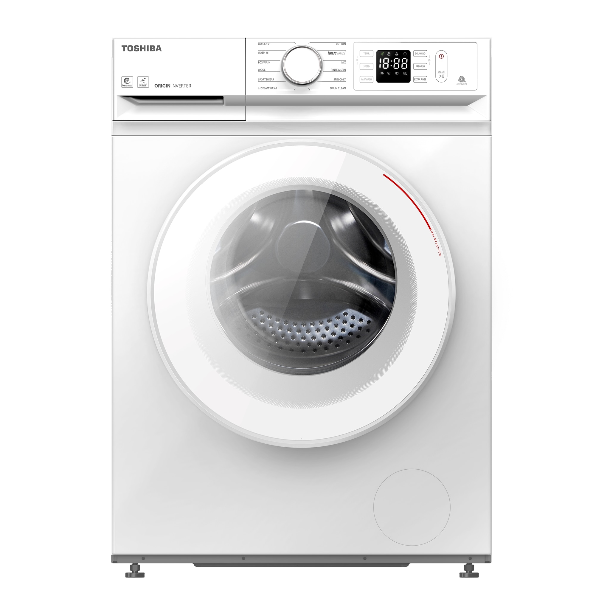 Masina de spalat rufe Toshiba TW-BL80A2, 7 kg, 1200 rpm, Clasa B, Display, Ultra Fine Bubble, Steam Wash, Functie Wi-Fi, Alb