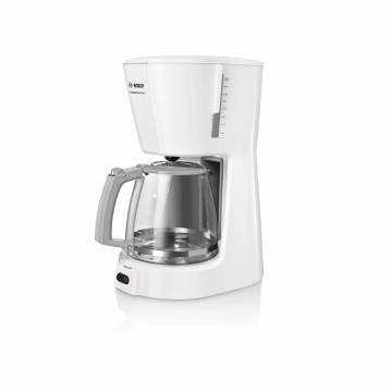 Cafetiera Bosch CompactClass TKA3A031, 1.2 l, selector aroma, anti-picurare, oprire automata, Alb