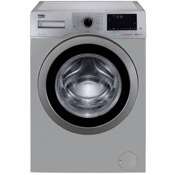 Masina de spalat rufe Beko WUE8736XBS, 8 kg, 1400 RPM, Clasa C, Hygiene+ SteamCure, HomeWhiz, Remote Control, SteamCure, Aquafusion, AddXtra, Motor ProSmart Inverter, Argintiu