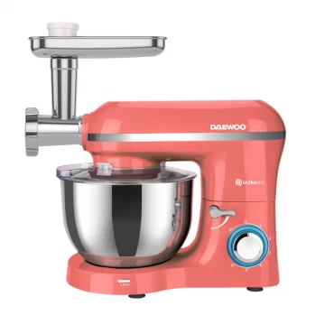 Mixer cu bol Daewoo DHM200MGS, 2000W, capacitate bol 5.5l, accesoriu masina de tocat, capacitate de tocare 1.2 kg/min, 3 discuri de taiere din inox, tel, carlig framantare, palete amestecare, Corai