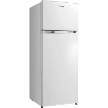 Frigider cu doua usi Heinner HF-M207A+, 204 l, Clasa A+, Iluminare LED, Control mecanic, H 144 cm, Alb