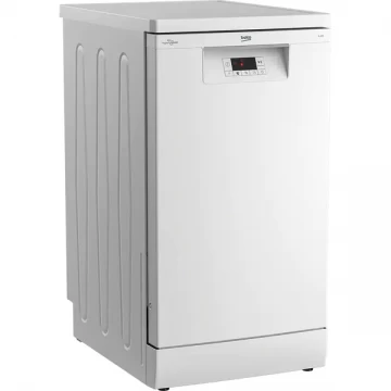 Masina de spalat vase independenta Beko BDFS15020W, 10 seturi, 5 programe, 45 cm, Clasa E, Alb