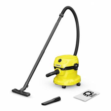 Aspirator Karcher WD 2 Plus V-12/4/18, cu sac, multifunctional, aspirare uscata si umeda, 12 l, 1000 W