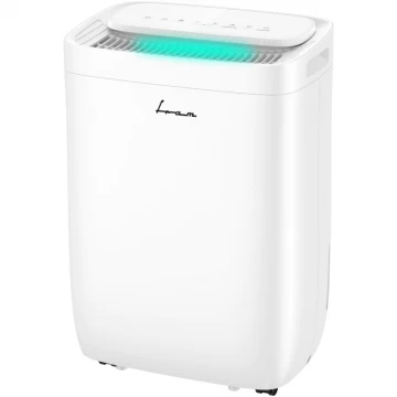 Dezumidificator Fram FDU-M12, Capacitate dezumidificare: 12L/24H, Capacitate rezervor: 1.6L, Control Wi-Fi, Super Ionizare, filtru HEPA 13, Timer 24H, Autorestart, Alb