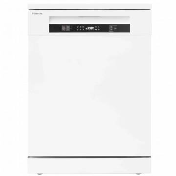 Masina de spalat vase Toshiba DW-14F5W, 14 seturi, clasa D, 60 cm, AquaStop, Auto Open, Filtru AntiBacterian, 6 programe, 2 functii, Alb