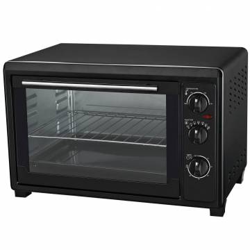 Cuptor electric Heinner HCE-45BK, 2000W, 45 L, Convectie, Timer, Lumina, 6 Functii, tava si gratar incluse, Negru