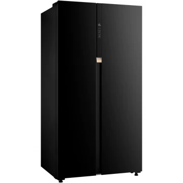 Frigider Side by side Toshiba GR-RS780WE-PGJ, 584 l, Max-Humid Fresh, Dual Alloy Cooling, Pure BIO, Origin Inverter, Humidity Control, Clasa E, H 179.3 cm, Sticla neagra