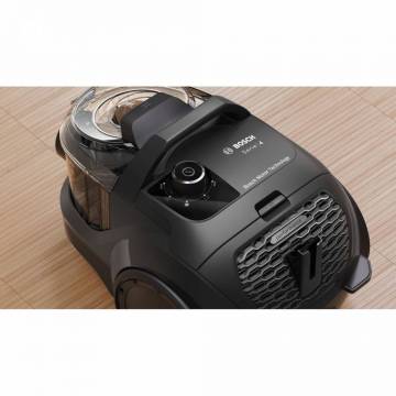 Aspirator fara sac Serie 4 Bosch BGC21X300, 550 W, 2 L, 76 dB, Filtru HEPA 13, Tehnologie Power AirCycle, Maner ergonomic, Tub telescopic, 25.8 kWh/an, Negru