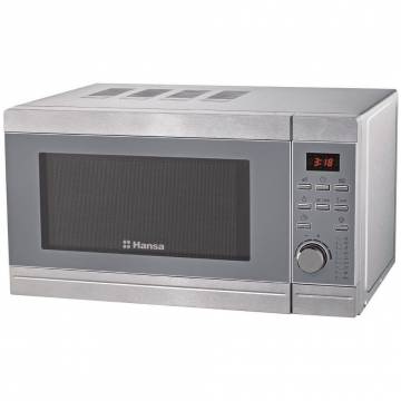 Cuptor cu microunde Hansa AMG20E70GIVH, Grill, 900 W, 20 l, Argintiu