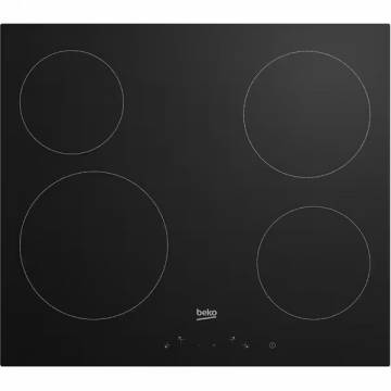 Plita incorporabila Beko HIC64401, Vitroceramica, 4 zone de gatit, Control touch, 60 cm, Negru