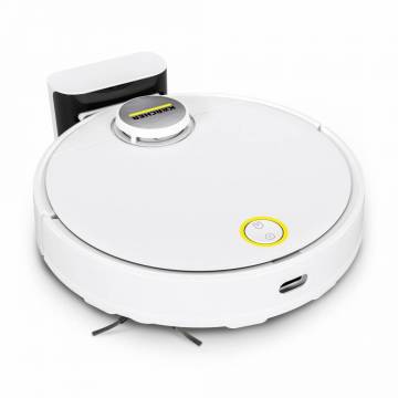 Aspirator robot KARCHER RCV 3, 0.5l, 14.8V, autonomie max 120 min, Wi-Fi, Navigare Lidar, Alb